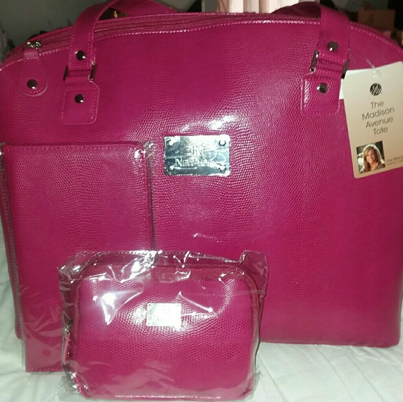 Joy Mangano Handbags - Joy Mangano Red Madison Avenue Tote